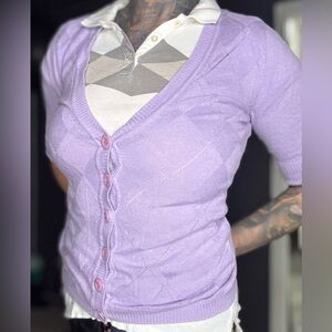 Used button cardigan